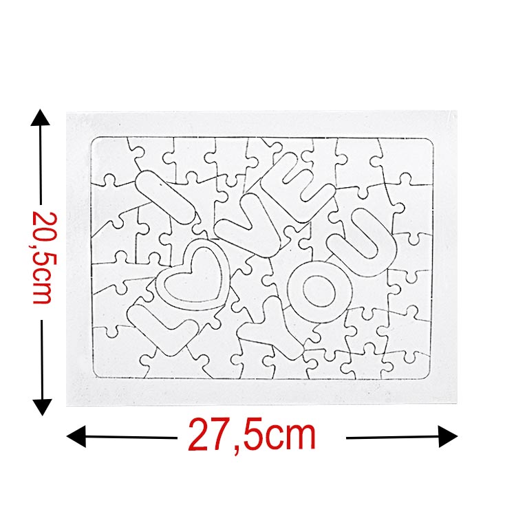 Süblimasyon Love Puzzle A4 - 48 Parça - 5