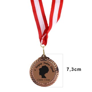 Süblimasyon 7,3cm Zeytindalı Madalyon - Thumbnail