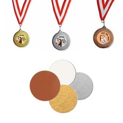 Süblimasyon Madalyon Göbek İçi Baskı Metali 5cm - Thumbnail