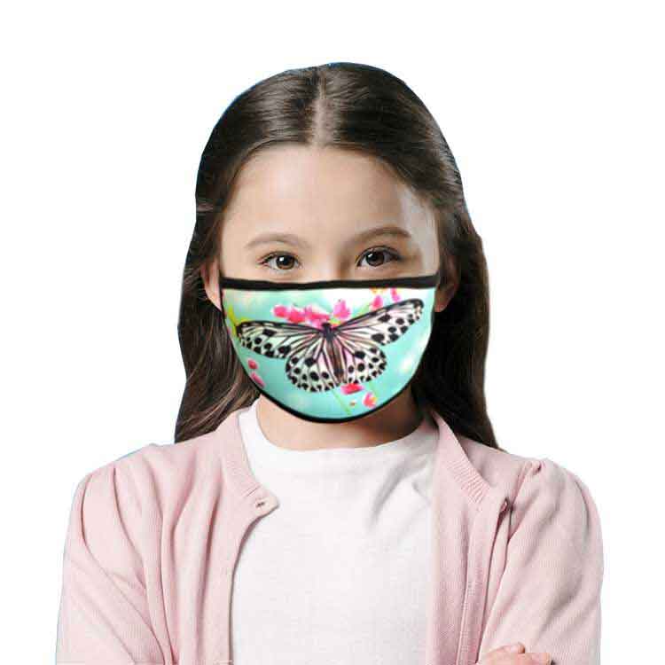 Sublimasyon Siyah Biyeli Yıkanabilir Maske - Çocuk Ve Yetişkin - 3