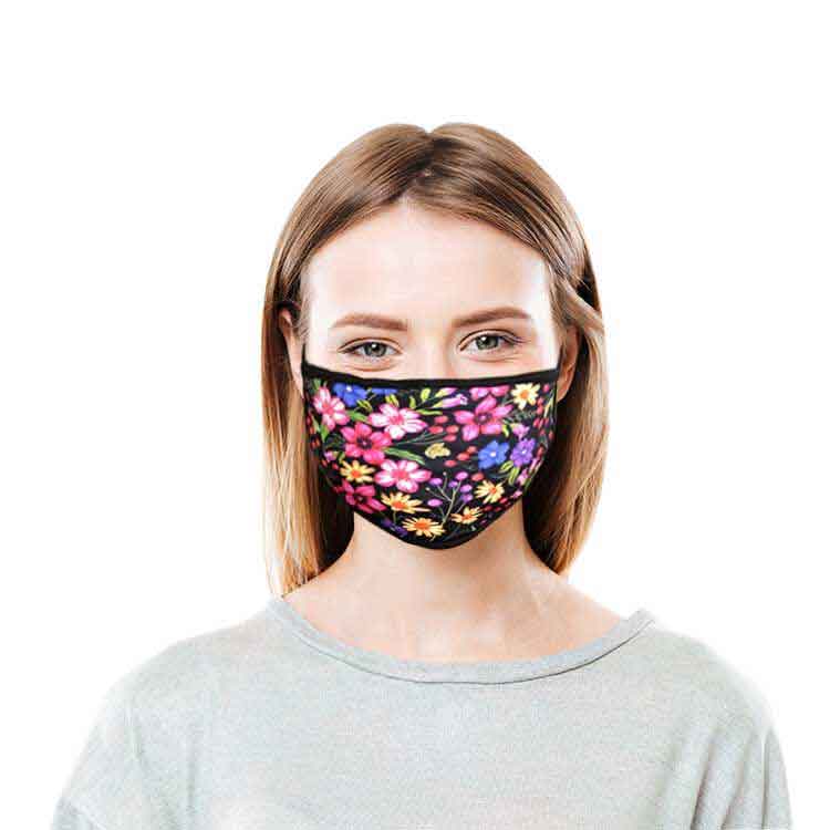 Sublimasyon Siyah Biyeli Yıkanabilir Maske - Çocuk Ve Yetişkin - 4