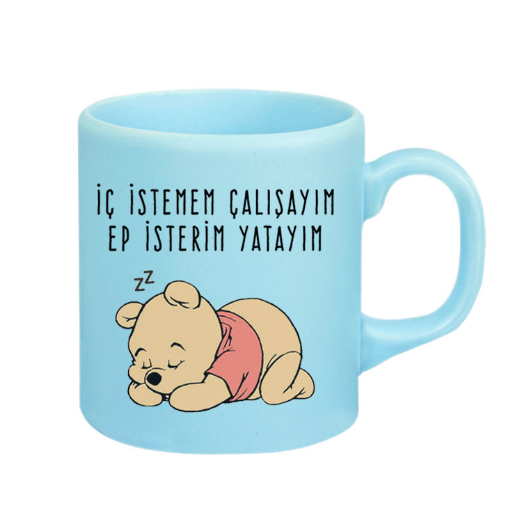 Süblimasyon Mat Mavi Seramik Kupa Bardak - Koli - 4