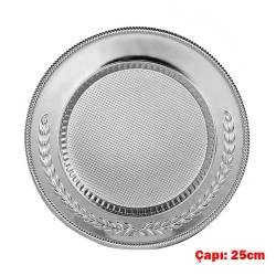 Süblimasyon Metal Gümüş Plaket Tabak - 25cm - 1