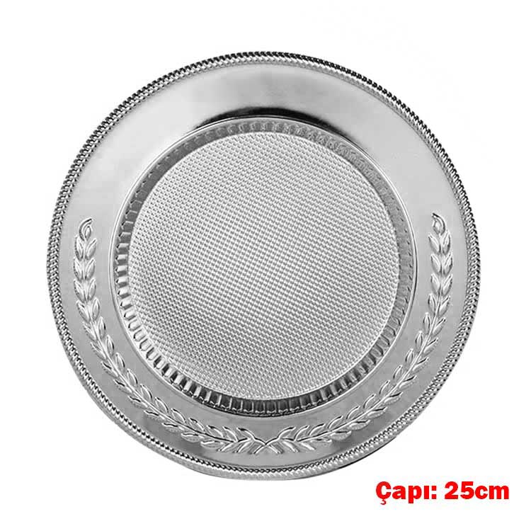 Süblimasyon Metal Gümüş Plaket Tabak - 25cm - 1