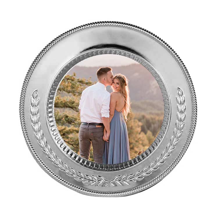 Süblimasyon Metal Gümüş Plaket Tabak - 25cm - 3