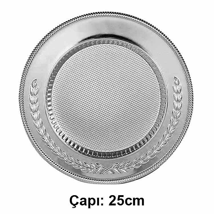 Süblimasyon Metal Gümüş Plaket Tabak - 25cm - 1