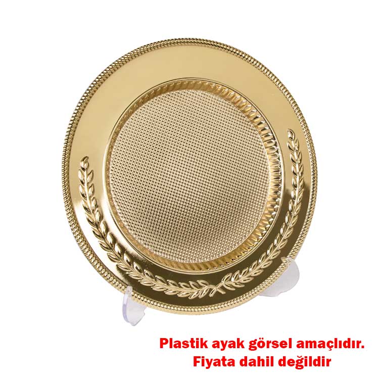 Süblimasyon Metal Gold Plaket Tabak - 25cm