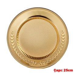 Süblimasyon Metal Gold Plaket Tabak - 25cm - Thumbnail