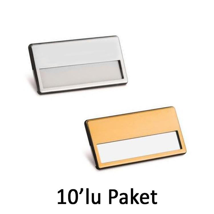 Süblimasyon Metal Yaka Kartı İsimliği - 10'lu Paket - 1