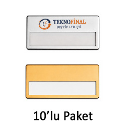 Süblimasyon Metal Yaka Kartı İsimliği - 10'lu Paket - 8