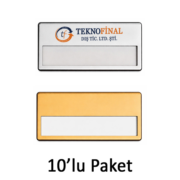 Süblimasyon Metal Yaka Kartı İsimliği - 10'lu Paket - 1