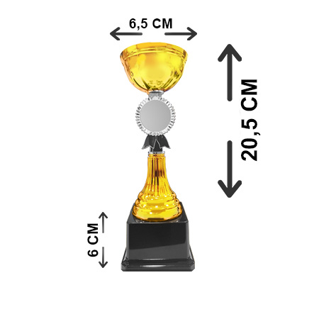 Süblimasyon Ödül Kupası Gold - Altın Renk - 26,5cm