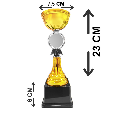 Sublimasyon Ödül Kupası Gold - Altın Renk - 29Cm