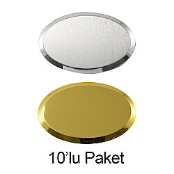 Süblimasyon Oval Metal Yaka İsimliği - 10'lu Paket - NobbyStar