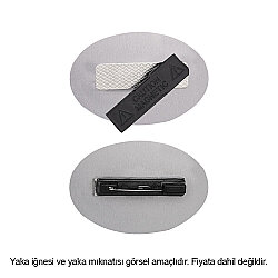 Süblimasyon Oval Metal Yaka İsimliği - 10'lu Paket - 3