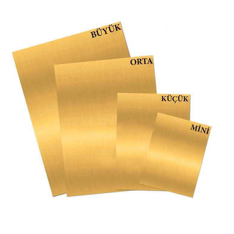 Sublimasyon Plaket Baskı Metali - Fırçalı Altın - 1