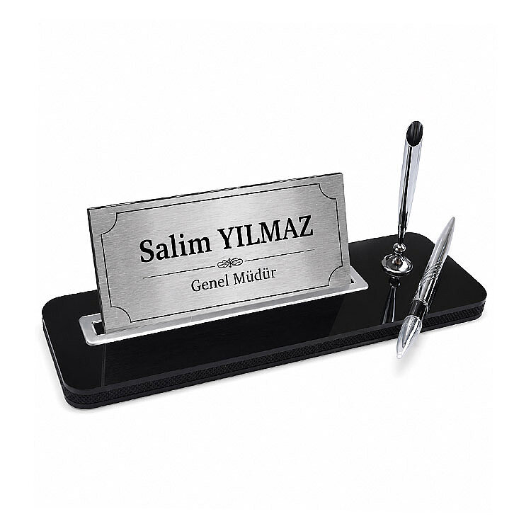 Süblimasyon Pleksiglas Premium Gümüş Masa İsimliği - 2