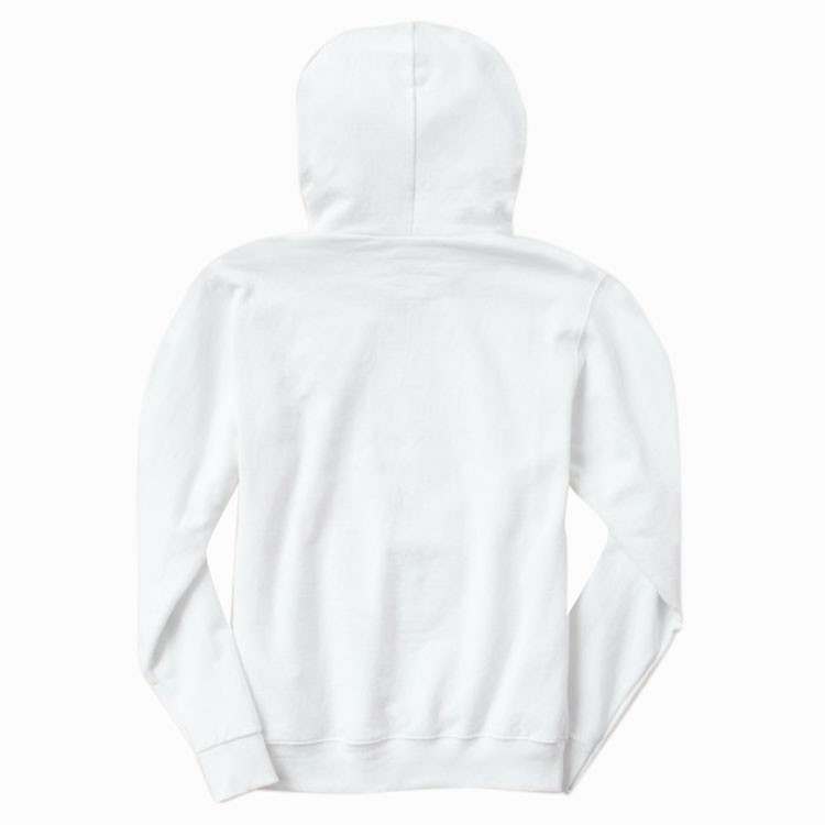 Kapşonlu Cepli ve İpli Beyaz Sweatshirt