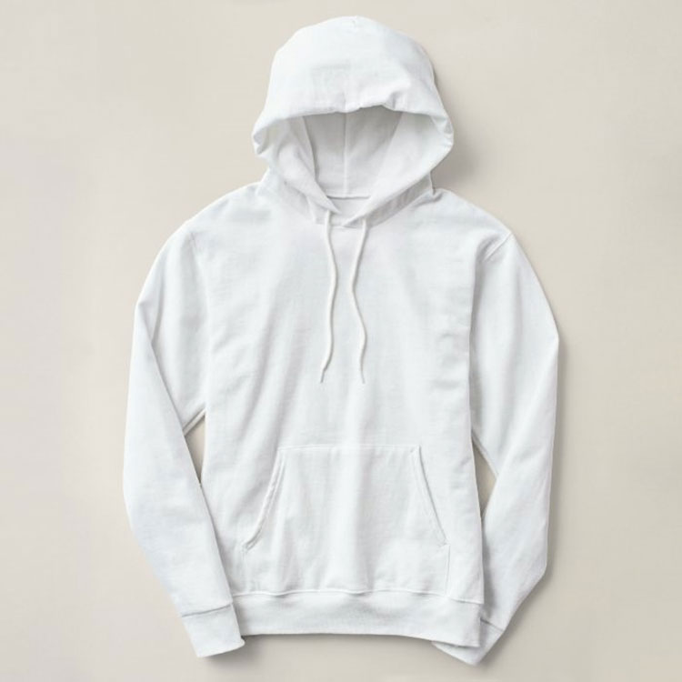 Kapşonlu Cepli ve İpli Beyaz Sweatshirt - 3