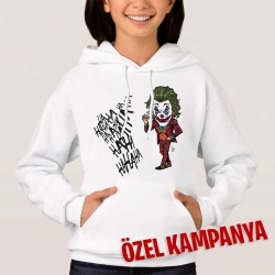 Kapşonlu Cepli ve İpli Beyaz Sweatshirt - Thumbnail