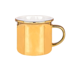 Süblimasyon Porselen Altın Enamel Kupa Bardak - Kutulu - 3