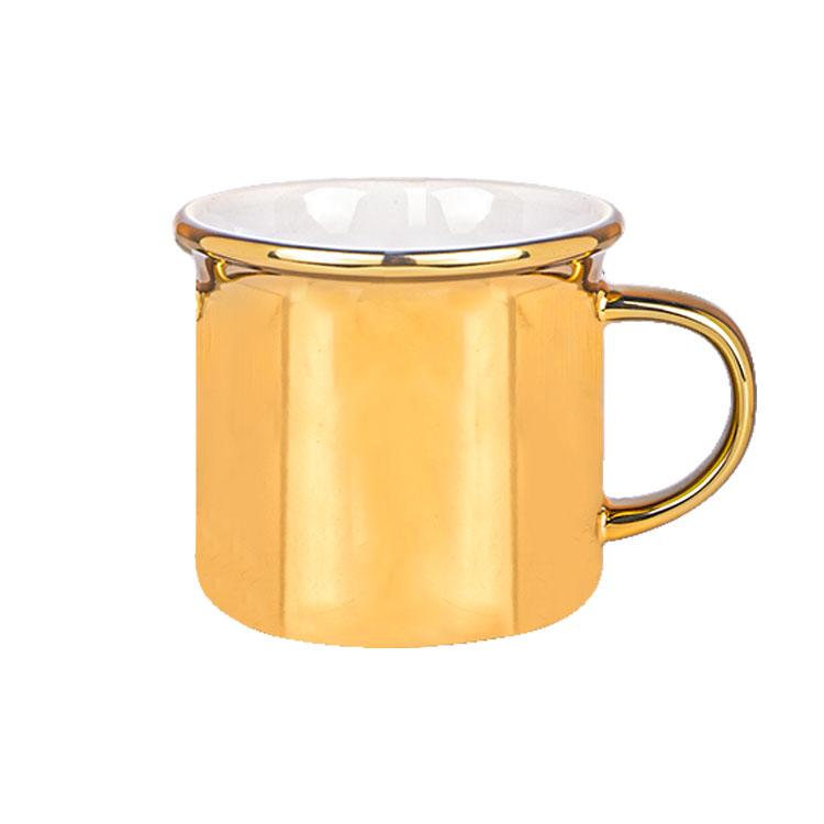 Süblimasyon Porselen Altın Enamel Kupa Bardak - Kutulu - 3