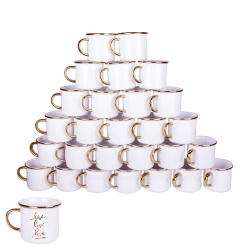 Süblimasyon Porselen Altın Yaldızlı Enamel Kupa Bardak - Koli - 1
