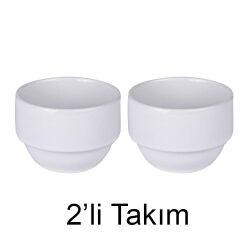 Süblimasyon Porselen Beyaz Derin Kase - 2'li Paket - 1