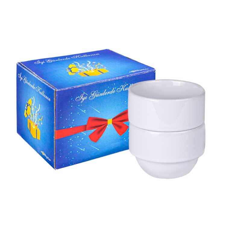 Süblimasyon Porselen Beyaz Derin Kase - 2'li Paket - 5