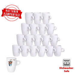 Süblimasyon Porselen Beyaz Latte Kupa Bardak - NobbyStar