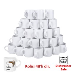 Süblimasyon Porselen Beyaz Nescafe Fincanı - Thumbnail