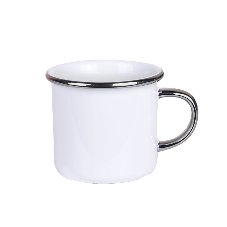 Süblimasyon Porselen Gümüş Yaldızlı Enamel Kupa Bardak - Koli - 3