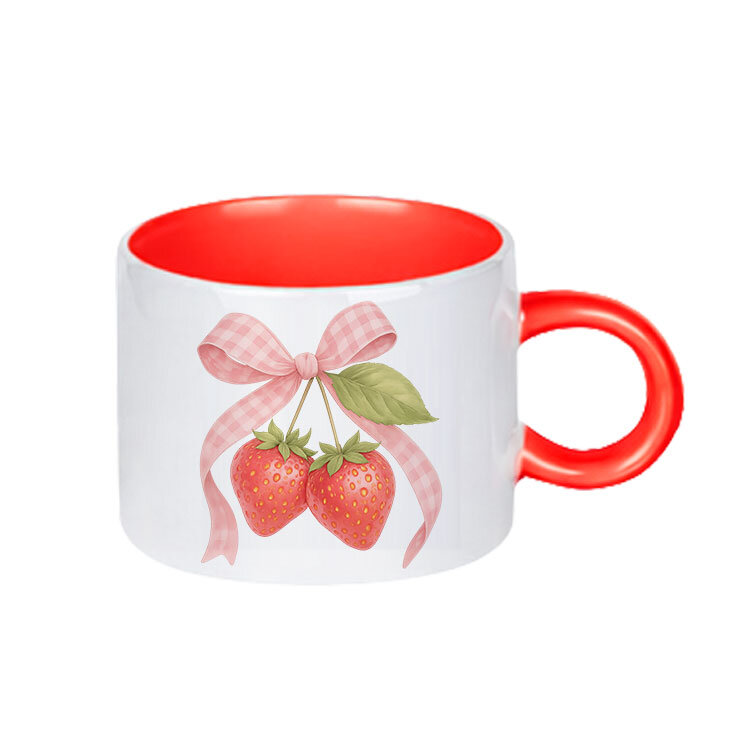 Süblimasyon Porselen Kırmızı Motto Fincan - Koli - 2