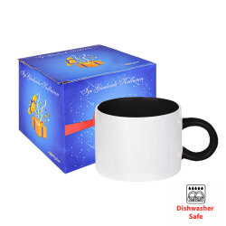 Süblimasyon Porselen Siyah Motto Fincan - Kutulu - NobbyStar