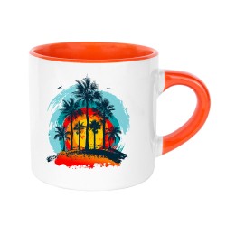 Süblimasyon Porselen Turuncu Nescafe Fincanı - 4
