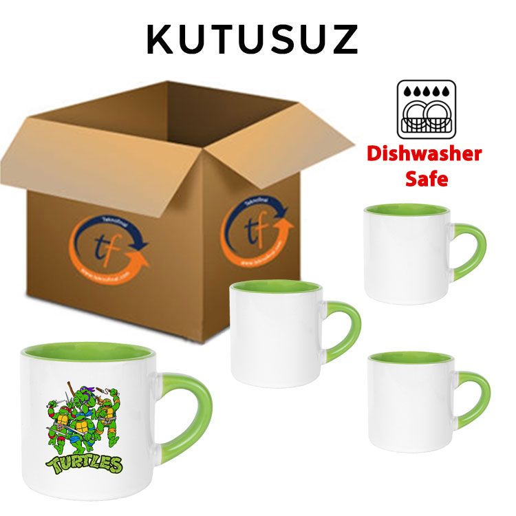 Süblimasyon Porselen Yeşil Nescafe Fincanı - 5