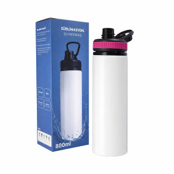 Süblimasyon Renkli Su Matarası - 800mlt - 12