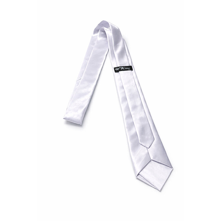 Süblimasyon Saten Beyaz Kravat - 3