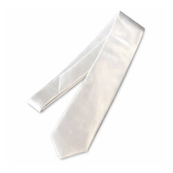 Süblimasyon Saten Beyaz Kravat - NobbyStar