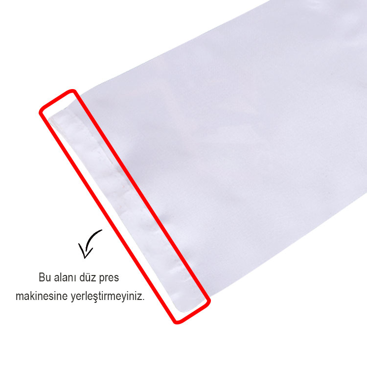 Süblimasyon Saten Beyaz & Türk Masa Bayrağı - 5'li Paket - 2