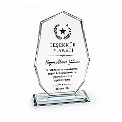 Süblimasyon Şeffef Kristal Cam Plaket - NobbyStar (1)