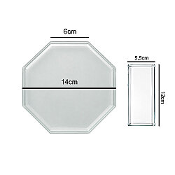 Süblimasyon Sekizgen Kristal Cam Plaket - 3