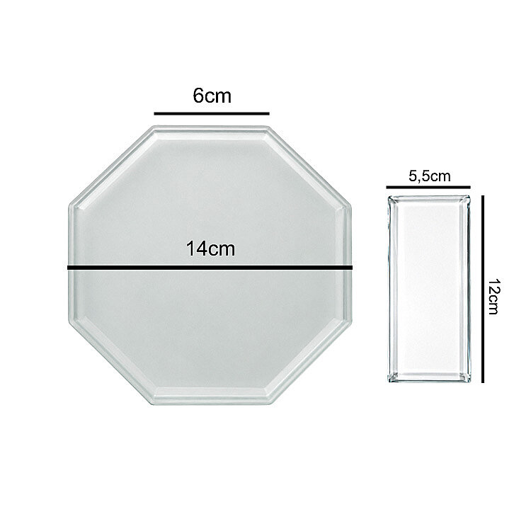 Süblimasyon Sekizgen Kristal Cam Plaket - 3
