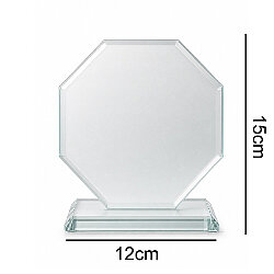 Süblimasyon Sekizgen Kristal Cam Plaket - 4