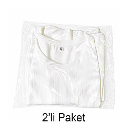 Süblimasyon Sıfır Kol Fitilli Crop Bluz - 2'li Paket - 3