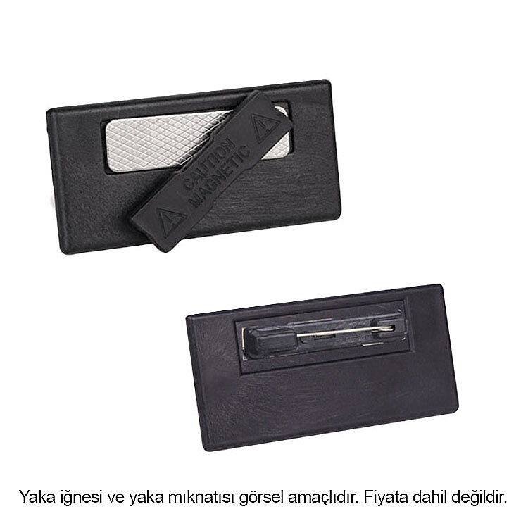Süblimasyon Sürgülü Dikdörtgen Metal Yaka Kartı İsimliği - 10'lu Paket - 3