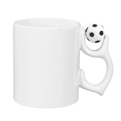 Süblimasyon Futbol Toplu Porselen Beyaz Kupa Bardak - 4