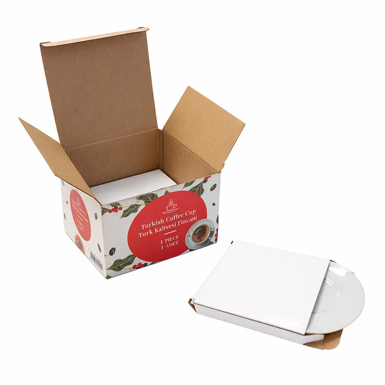 Tekli Süblimasyon İthal Türk Kahvesi Fincanı - Beyaz - 3