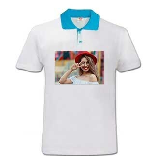 Best Hediye - Sublimasyon Turkuaz Polo Yaka Pamuk-Polyester T-Shirt (1)