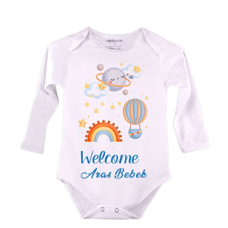 Süblimasyon Uzun Kol Bebek Zıbını - 2'li Paket - 3